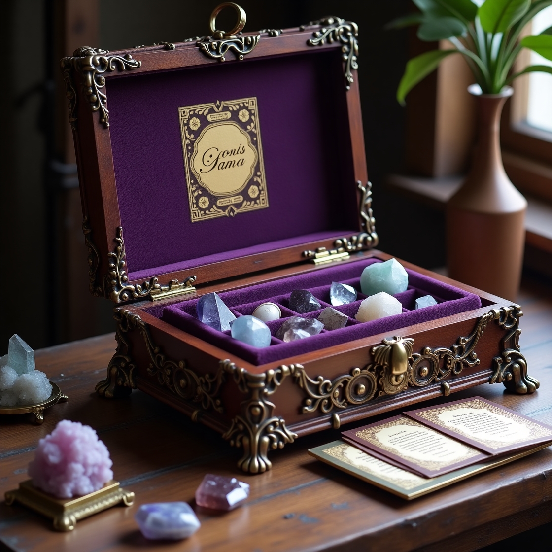 Luxury Velvet Display Crystal Set