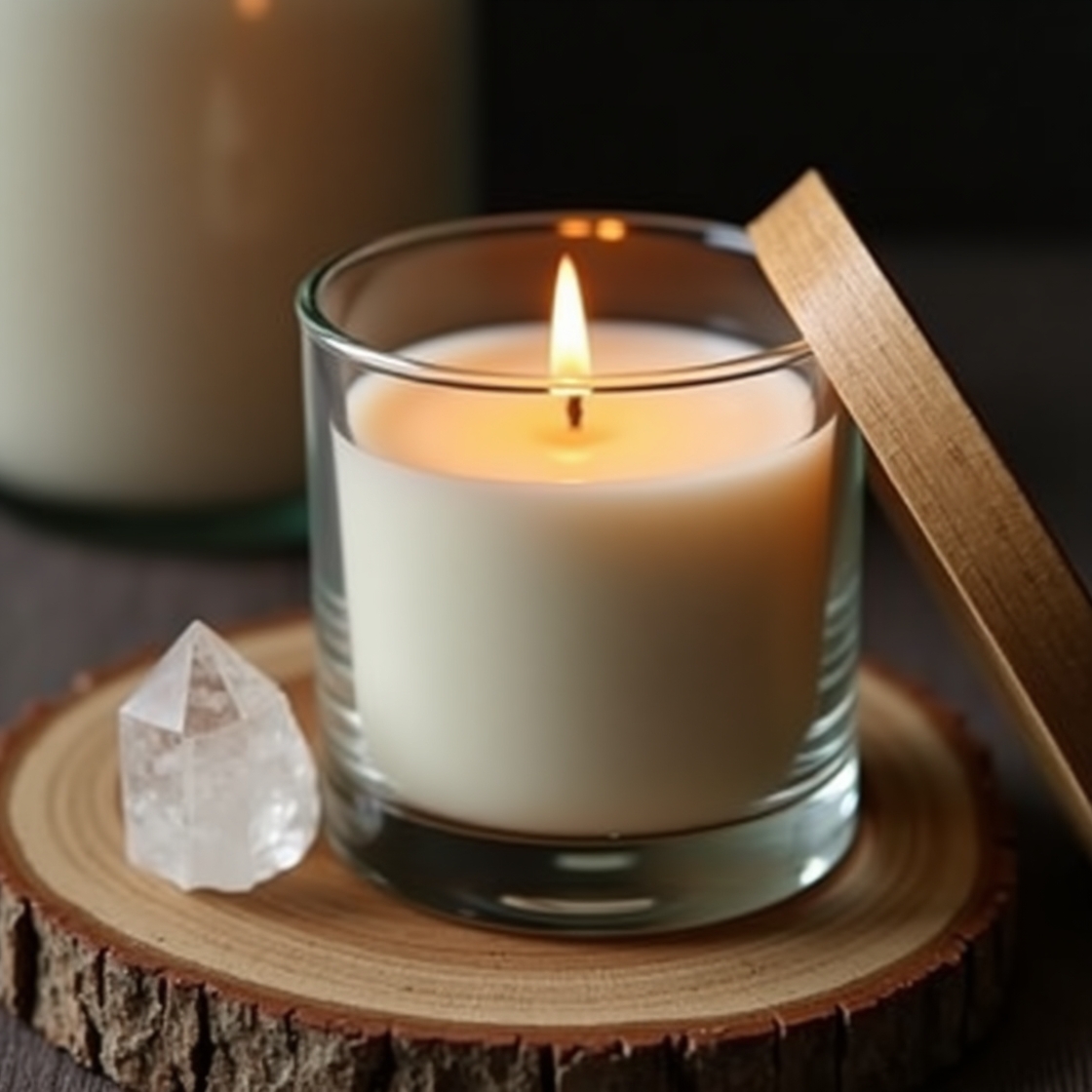Premium Aura Cleansing Candle & Crystal Duo